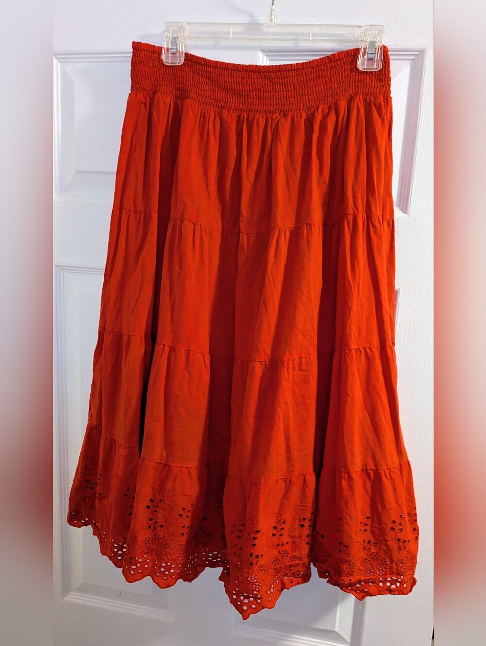 River & Rose Cotton Red Skirt L